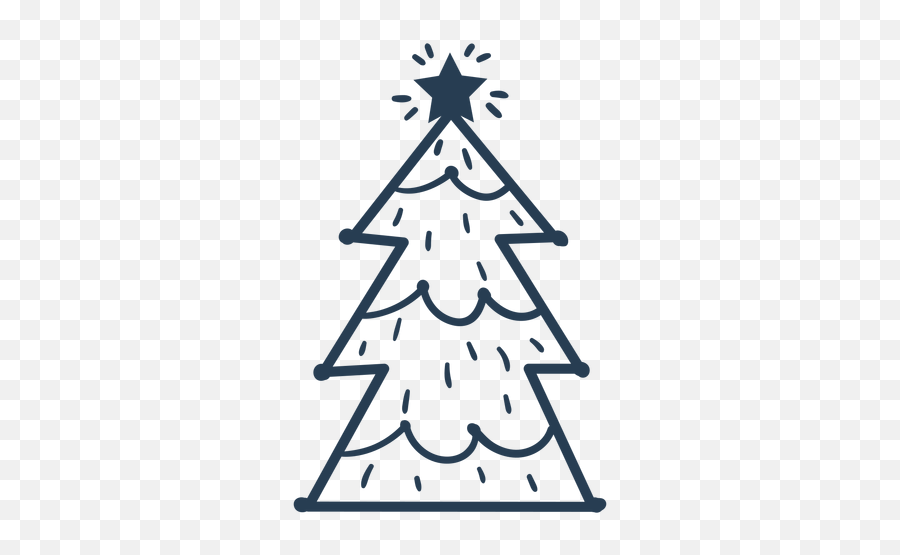 Awesome Scandinavian Christmas Tree Stroke Transparent Png - For Holiday,Simple Christmas Tree Icon
