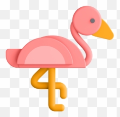 Flamingo Icon - Download Flat Style Animal Figure png