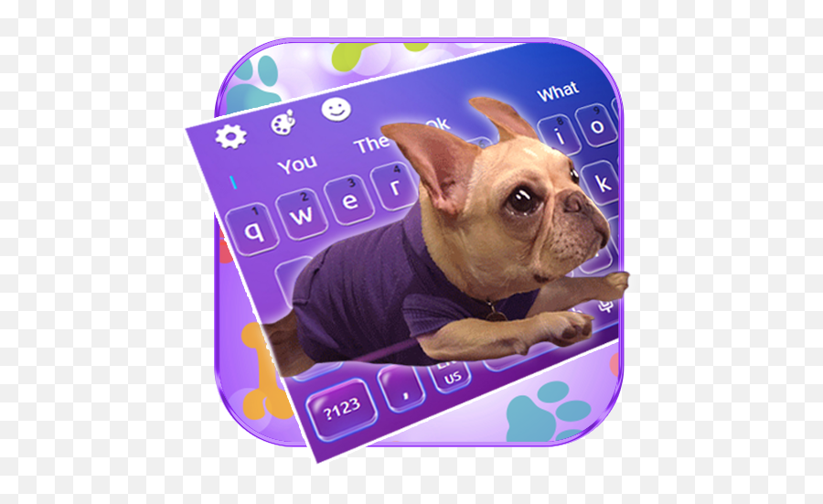 Live Cute French Bulldog Keyboard Theme Apk 10001004 - Dog Supply Png,Bulldog Icon