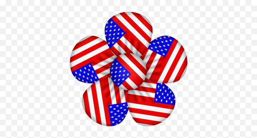 Usa Flag Flower Decor Png Clipart - Flag Flower Clip Art,Fourth Of July Png