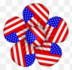 Usa Flag Flower Decor Png Clipart - Flag Flower Clip Art,Fourth Of July Png