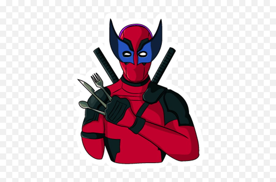 Deadpool Wolverine Sticker - Sticker Mania Deadpool Png,Ghost Rider Icon
