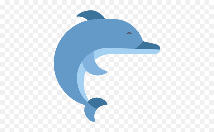 Dolphin Tail Flipper Swimming Flat Rounded Geometric Png Icon