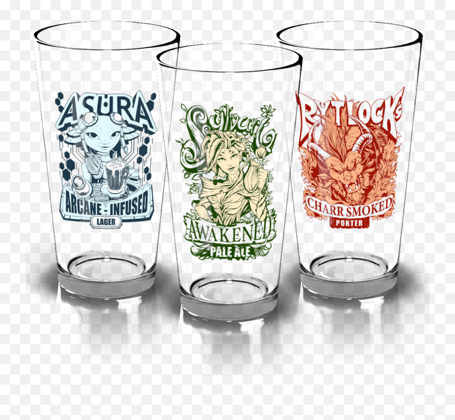 For Fans By Fansguild Wars 2 Pint Glass Set - Pint Glass Png,Beer Glass Png