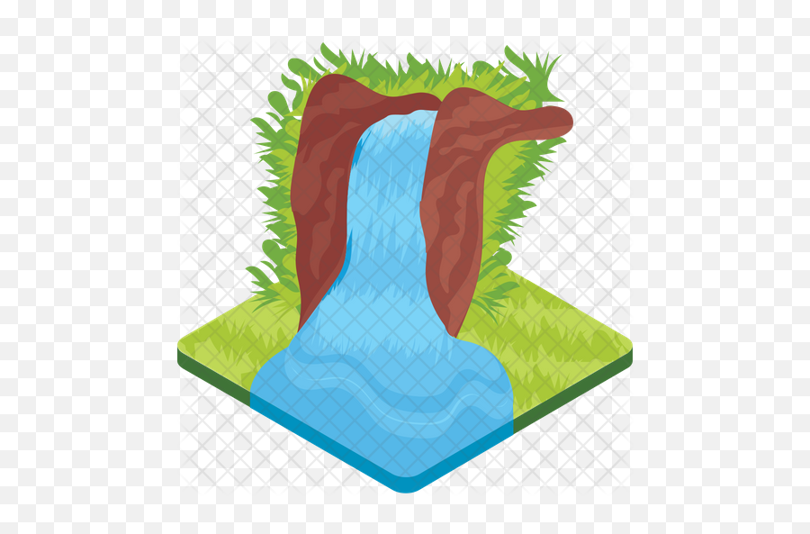 Waterfall Icon Of Isometric Style - Waterfall Icon Png,Waterfall Png