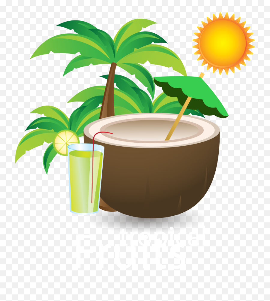 Coconut Clipart Cup Transparent - Coconut Juice And Trees Png,Coconut Png