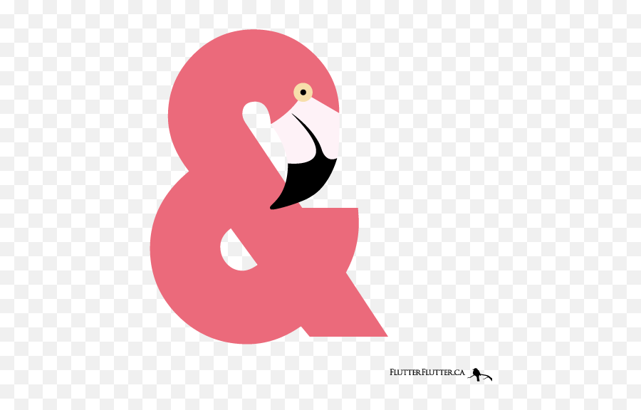 Graphic Design Typography - Ampersand Animals Png,Flamingo Logo