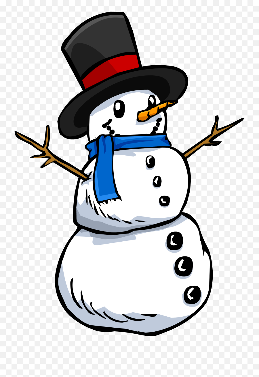 Clipart Snowman Female - Snowman Clipart Transparent Snowman With Top Hat Png,Snowman Transparent Background