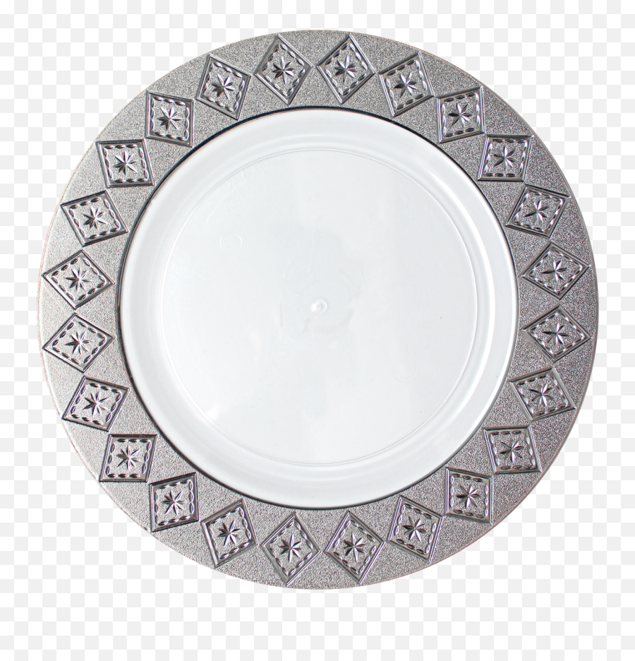 New 1025 Crushed White Silver Plastic Dinner Plates Png Plate