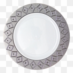 New 1025 Crushed White Silver Plastic Dinner Plates Png Plate