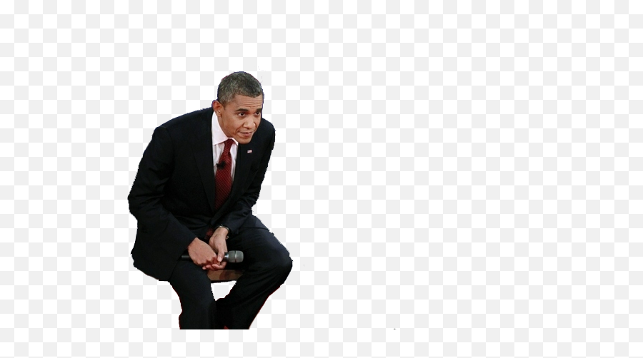 Obama Staring - Obama Sitting Transparent Png,Obama Transparent