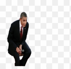 Obama Staring - Obama Sitting Transparent Png,Obama Transparent