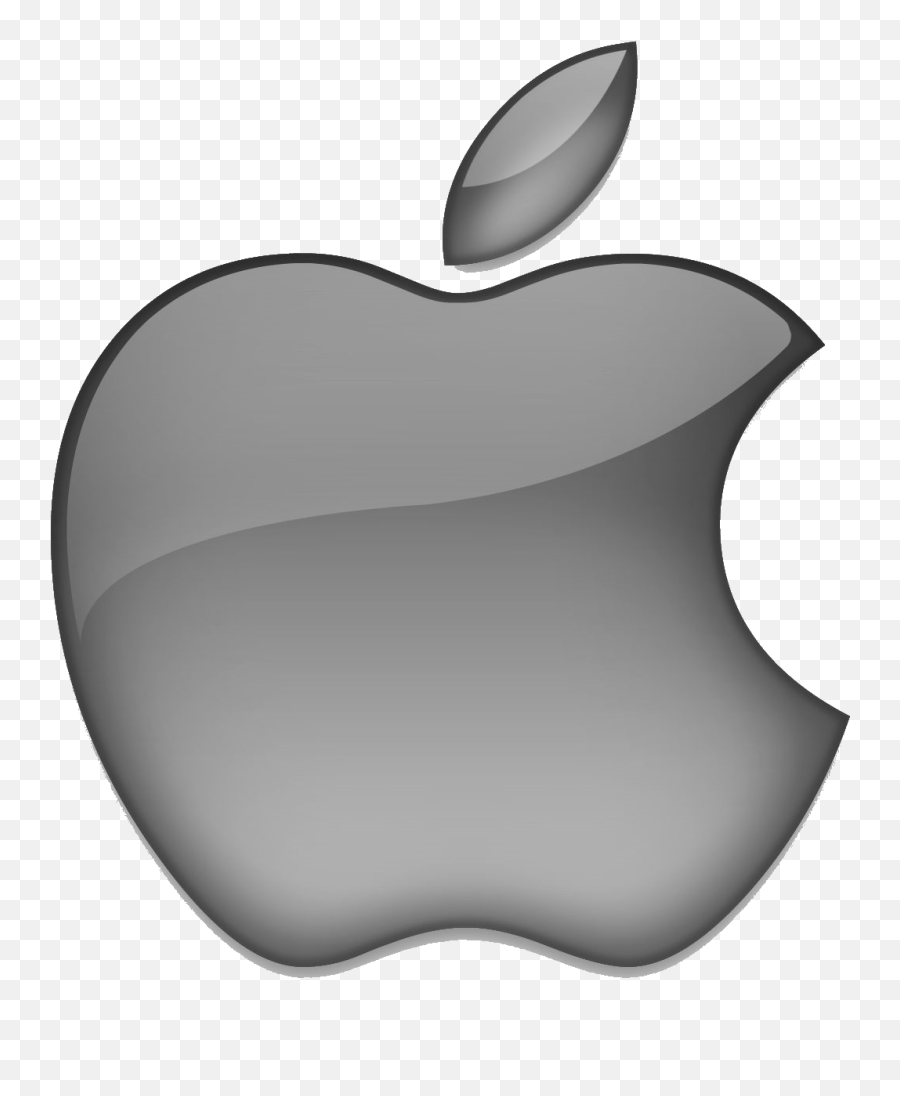Silver - Apple Logo In Color Png,Apple Logo White