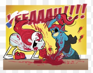 Cooking With Undyne - Papyrus And Undyne Cooking Png,Undyne Png