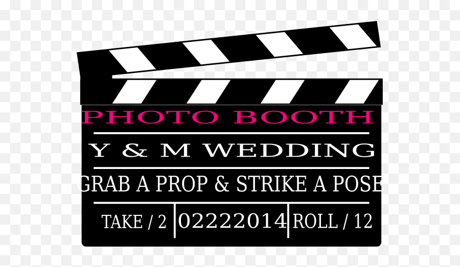 Photo Booth Clip Art - Vector Clip Art Online Clapper Board Png,Photobooth Hearts Png
