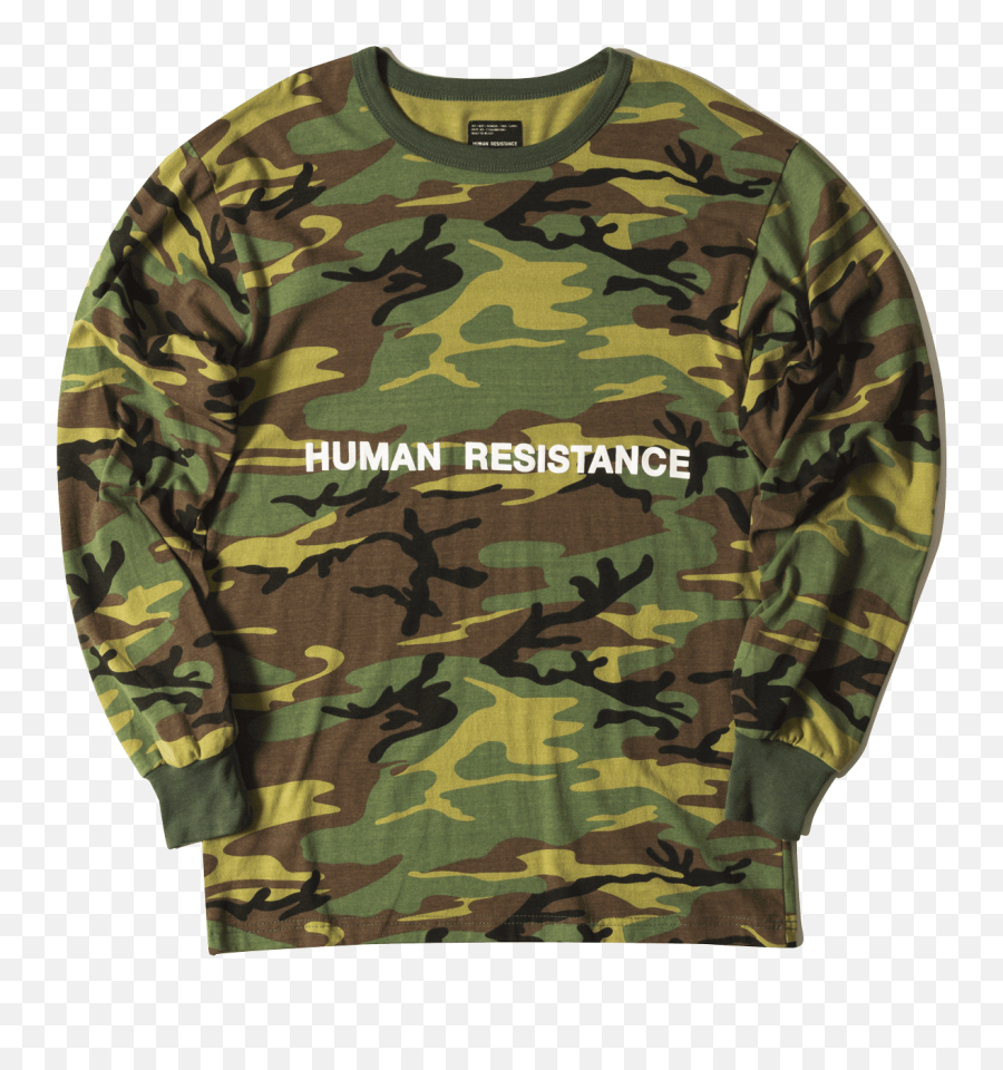 Human Resistance Long Sleeve T - Shirts Hr Long Sleeve Camo Sweater Png,Ls Logo