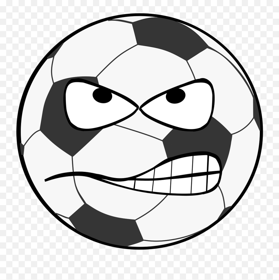 Footballclip Artsmileyevilflank - Free Image From Soccer Ballwith Face Png,Football Clip Art Png