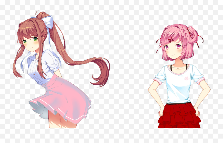 Doki Literature Club Monika Outfit - Monika With Yuri Face Png,Monika Png