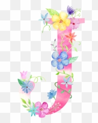 Decorative Letter B Png - J Alpha Letter Art Floral Letras Bonitas Con Flores
