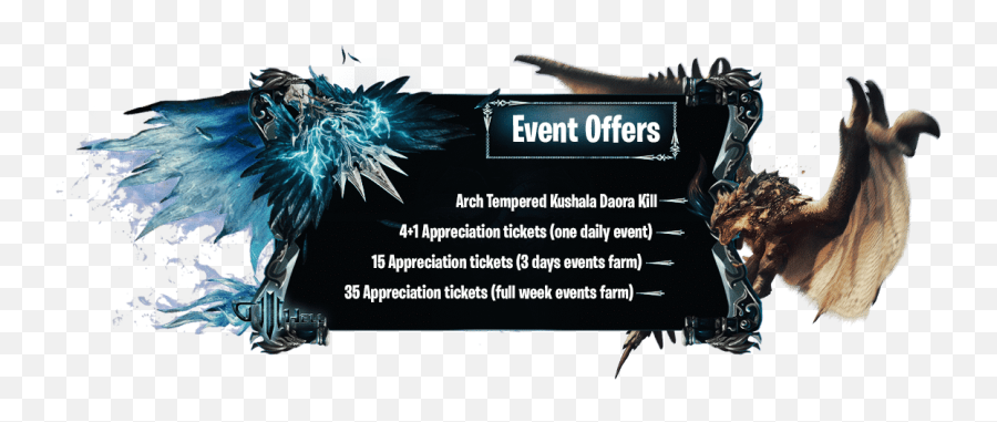 Mhw Events Boosting Section - All Events Covered Exclusive Banner Png,Monster Hunter World Logo Png