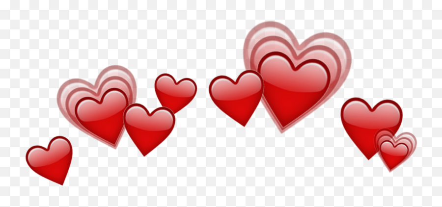 Crown Emoji Emojis Red - Snapchat Heart Filter Png,Red Heart Emoji Png