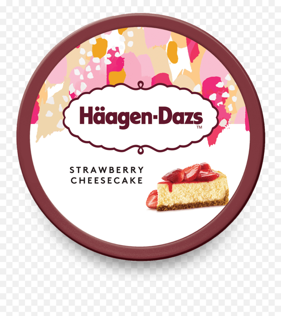 Strawberry Cheesecake Ice Cream Pint Häagen - Dazs Haagen Daz Strawberries And Cream Png,Cheesecake Png