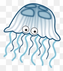 Drawing Jellyfish With Tentacles Free Image - Fish Clip Art png