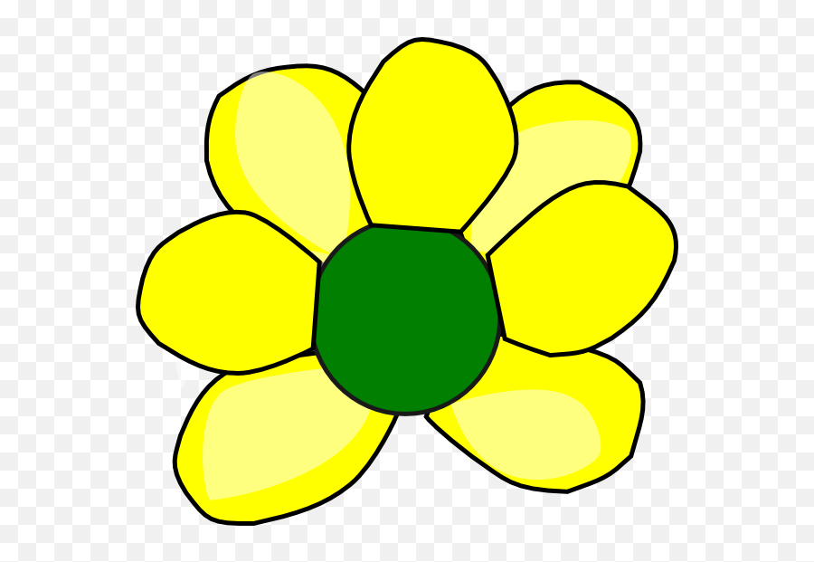 This Free Clip Arts Design Of Yellow Flower 2 - Circle Small Clip Art Png,Green And Yellow Flower Logo