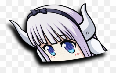 Kanna Peeker Sticker - Fictional Character Png,Kanna Transparent