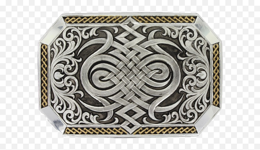 Montana Silversmiths Antiqued Two Tone Western Celtic Knot Buckle - Bangle Png,Celtic Knot Transparent Background