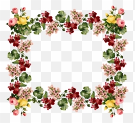 Free Flower Clipart Background Images Png - Vintage Frame Border