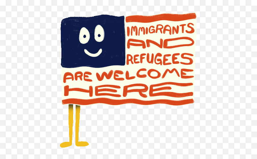 American Flag Us Gif - Americanflag Usflag Immigrantsandrefugeeswelcome Discover U0026 Share Gifs Refugees Are Welcome Gif Png,Facebook American Flag Icon