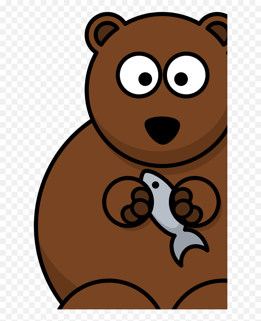 Cartoon Bear Clip Art Icon And Svg - Cartoon Grizzly Bear Eating Fish Png, Bear Face Icon - free transparent png images 