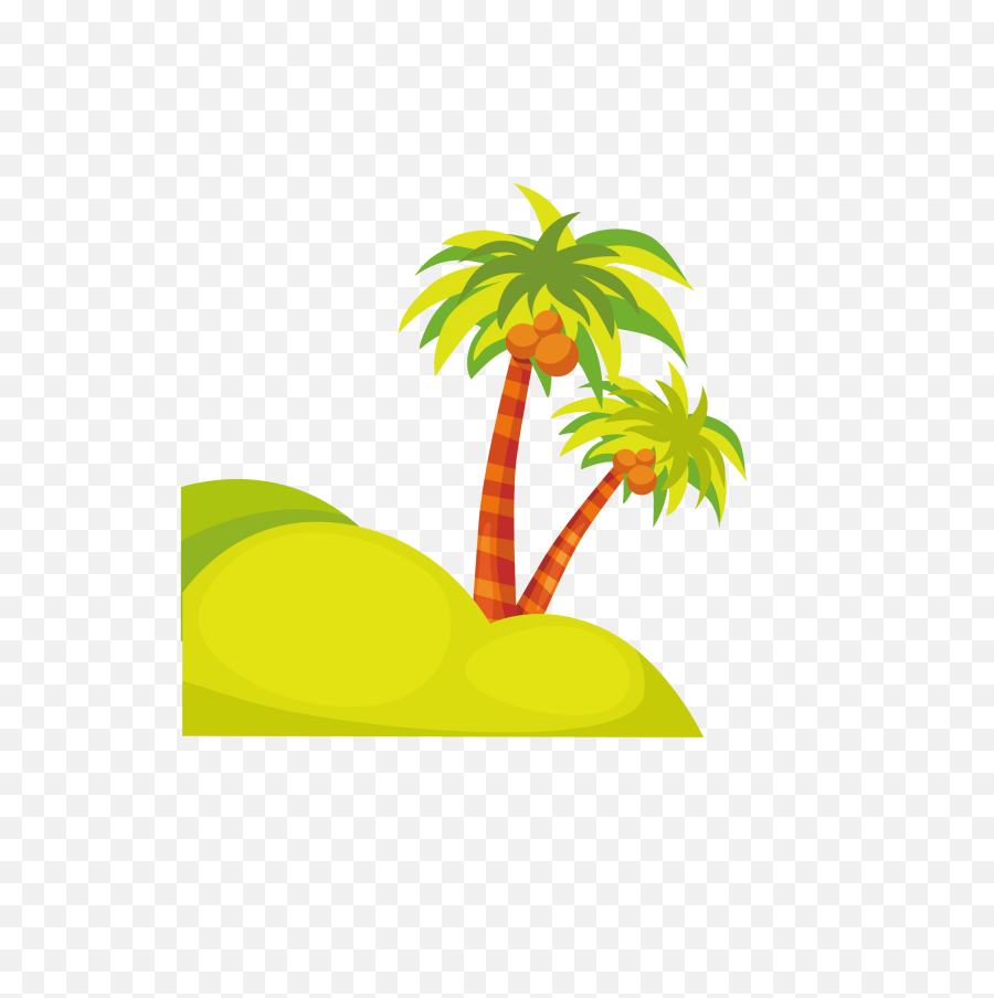 Clip Art - Cartoon Coconut Trees Png,Palm Tree Clip Art Png