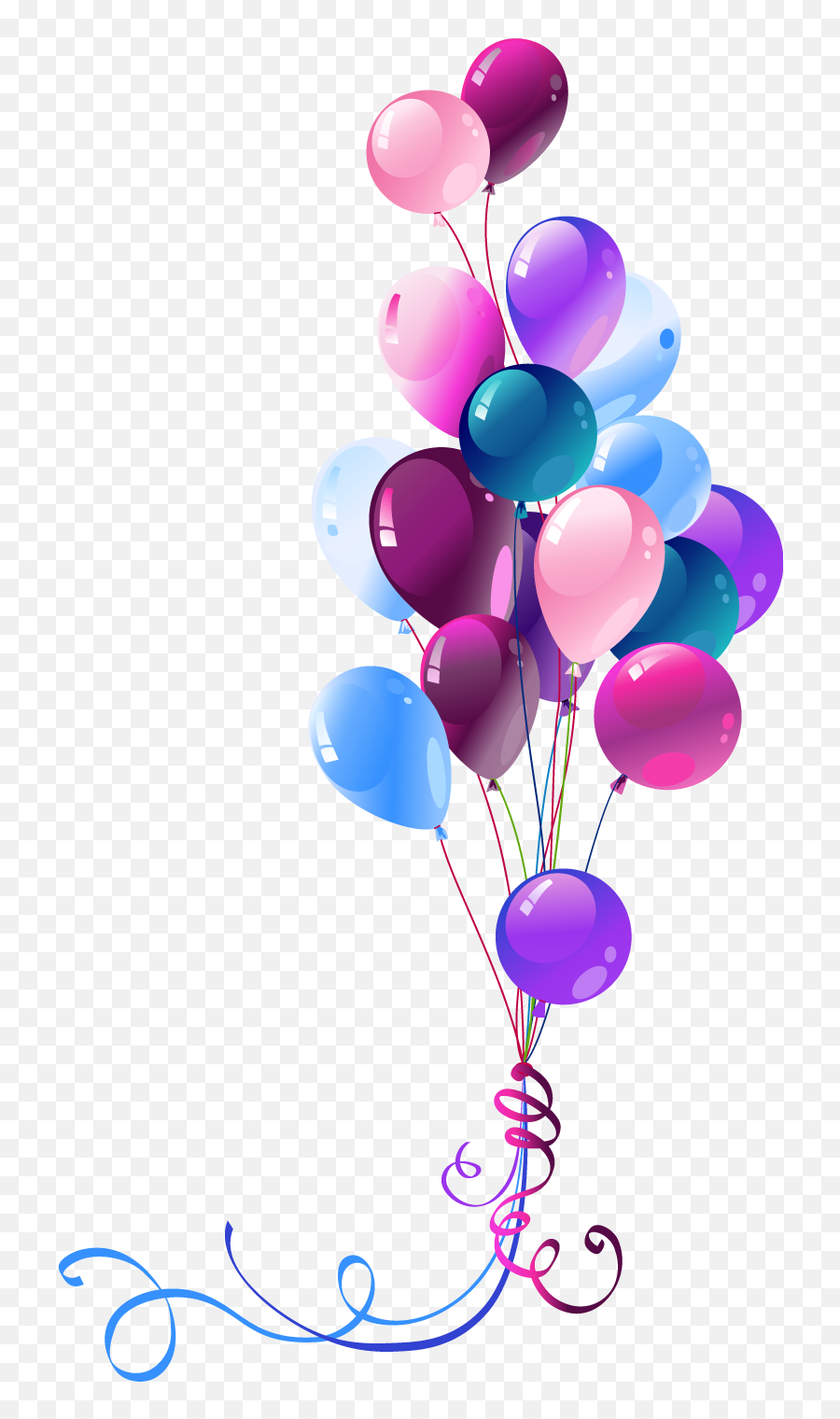 Free Ballons Png Download Clip - Pink Birthday Balloons Png,Real Balloons Png
