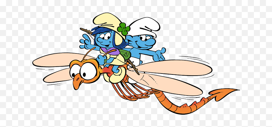 Smurfs The Lost Village Clip Art Cartoon - Smurfs The Lost Village Dragonfly Png,Smurfs Png