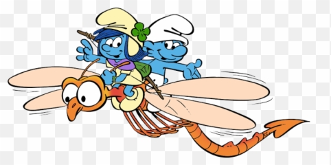 Smurfs The Lost Village Clip Art Cartoon - Smurfs The Lost Village Dragonfly Png,Smurfs Png