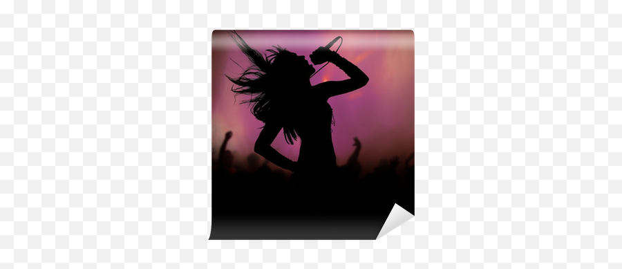 Female Singer Silhouette Wall Mural U2022 Pixers We Live To Change - Music Png,Singer Silhouette Png