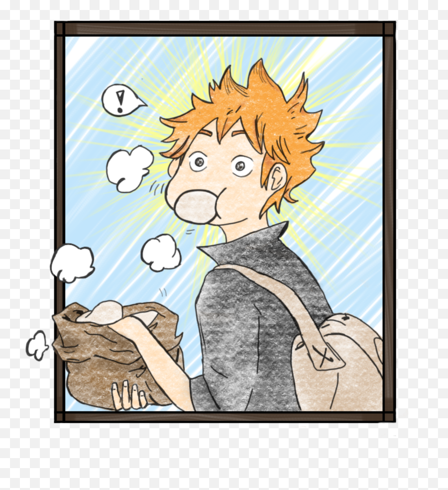 Pin - Shoyo Hinata Eating A Meat Bun Png,Hinata Icon - free transparent ...