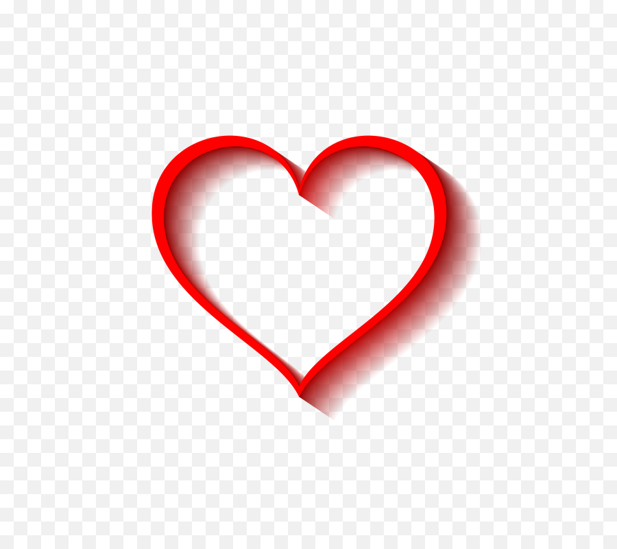 Heart Volume Shadow Transparent Backg - Transparent Background Love Heart Png,Red Heart Transparent Background