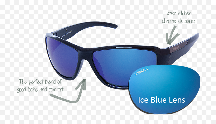 Gloss Black Frame With Ice Blue - Sunglasses Png,Sunglasses Vector Png