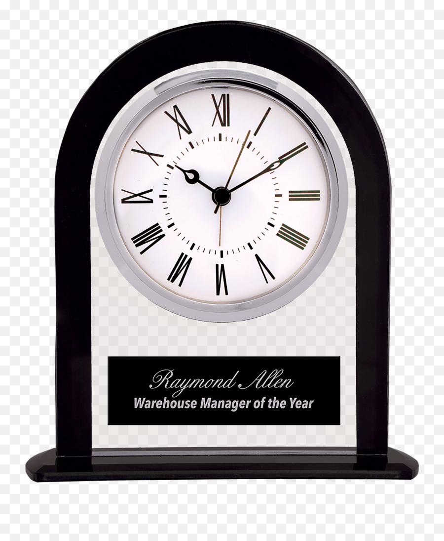 Glass Arch Clock With Black Border - Portable Network Graphics Png,Black Border Transparent
