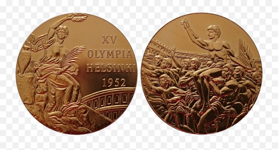 Filemedal Of Olympic Summer Games 1952png - Wikimedia Commons Coin,Gold Medal Png