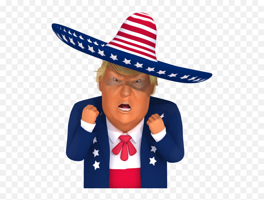 Trumpstickers Angry Mexican Trump 3d - Satire Png,Facebook Angry Png
