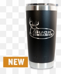 Buck Commander 20oz Black Yeti Rambler - Duck Commander Png,Yeti Logo Png