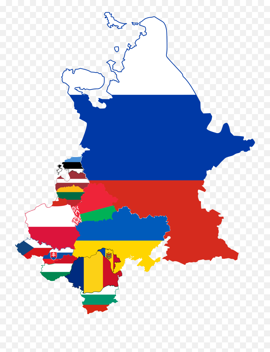 Flag - Mapoftheeasterneuropeancountriessvgpng New European Russia Flag Map,Putin Face Png