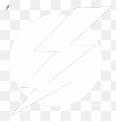 Black And White Lightning Bolt Clip Art Icon Svg - Circle png