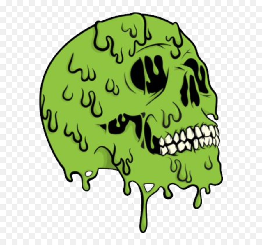 Download Green Skulls Png - Transparent Green Skull,Skulls Png