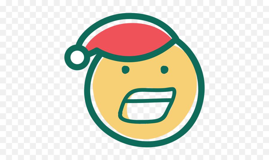 Yelling Santa Claus Hat Face Emoticon - Clip Art Png,Yelling Png