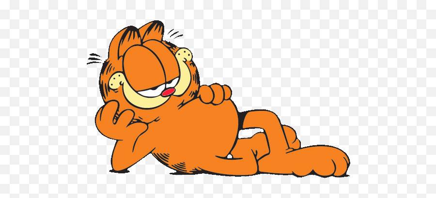 Garfield Lying Down Transparent Png - Garfield Laying Down,Garfield Png